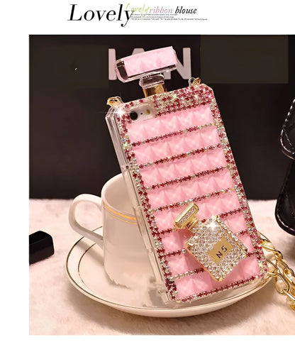 Handmade diamond rhinestone phone case in TPU, bling cover for iPhone and Samsung