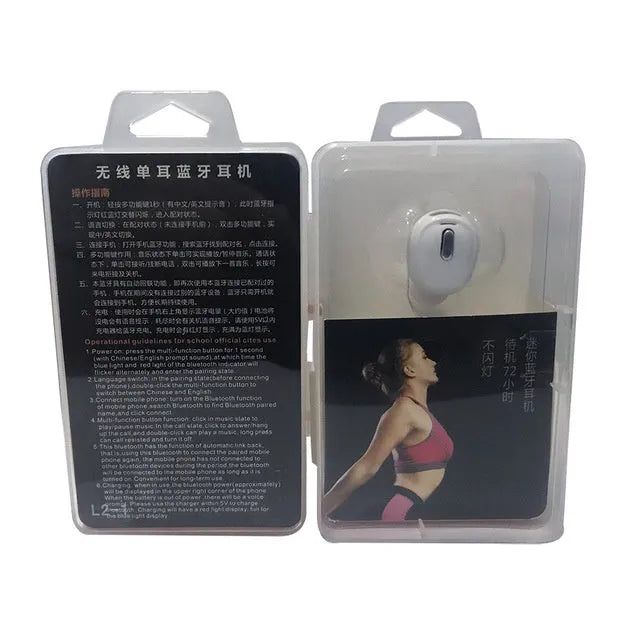 X9 single-ear mini Bluetooth headset in black or white with bare metal or full set design