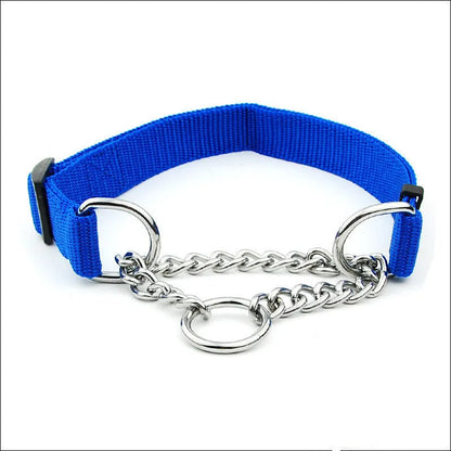 Large dog collar 2.5cm wide adjustable 40cm to 74cm in blue black red brown camouflage dot snowflake patterns