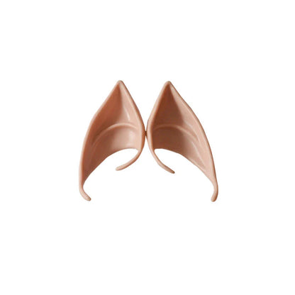 A pair of soft, flexible elf ears in various colors and sizes, perfect for Halloween costume accessories.