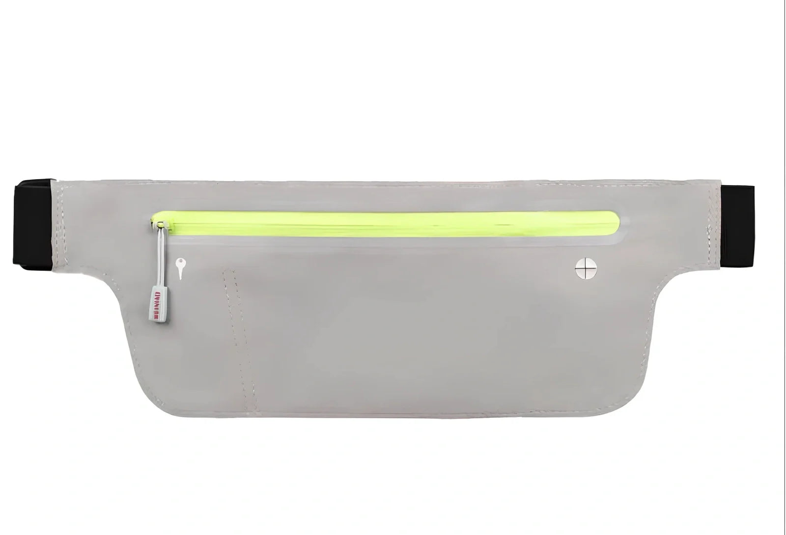 Strapless running bag in camouflage colours with invisible phone pockets and waterproof construction