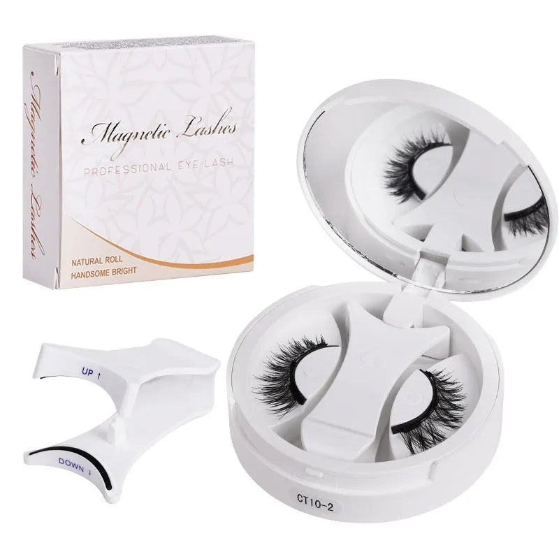 Magnetic false eyelashes with integrated soap holder compartment, portable cosmetic organiser