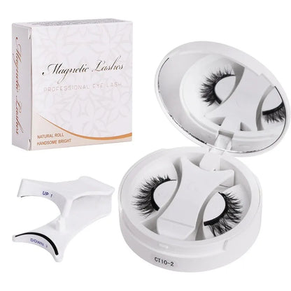 Magnetic false eyelashes with integrated soap holder compartment, portable cosmetic organiser
