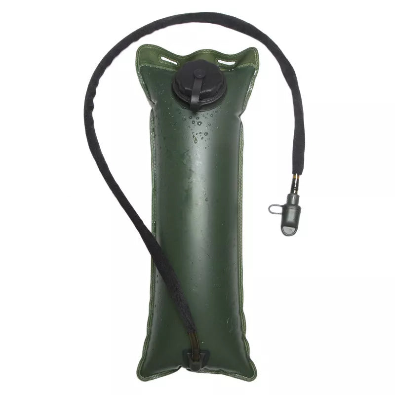 Portable TPU Water Bag in Army Green with plug-and-play hydration system