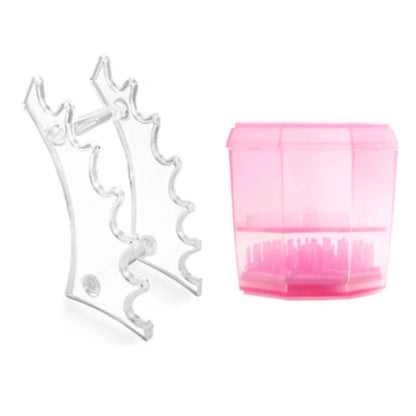 14-hole makeup brush holder in various colors for organized brush storage and drying