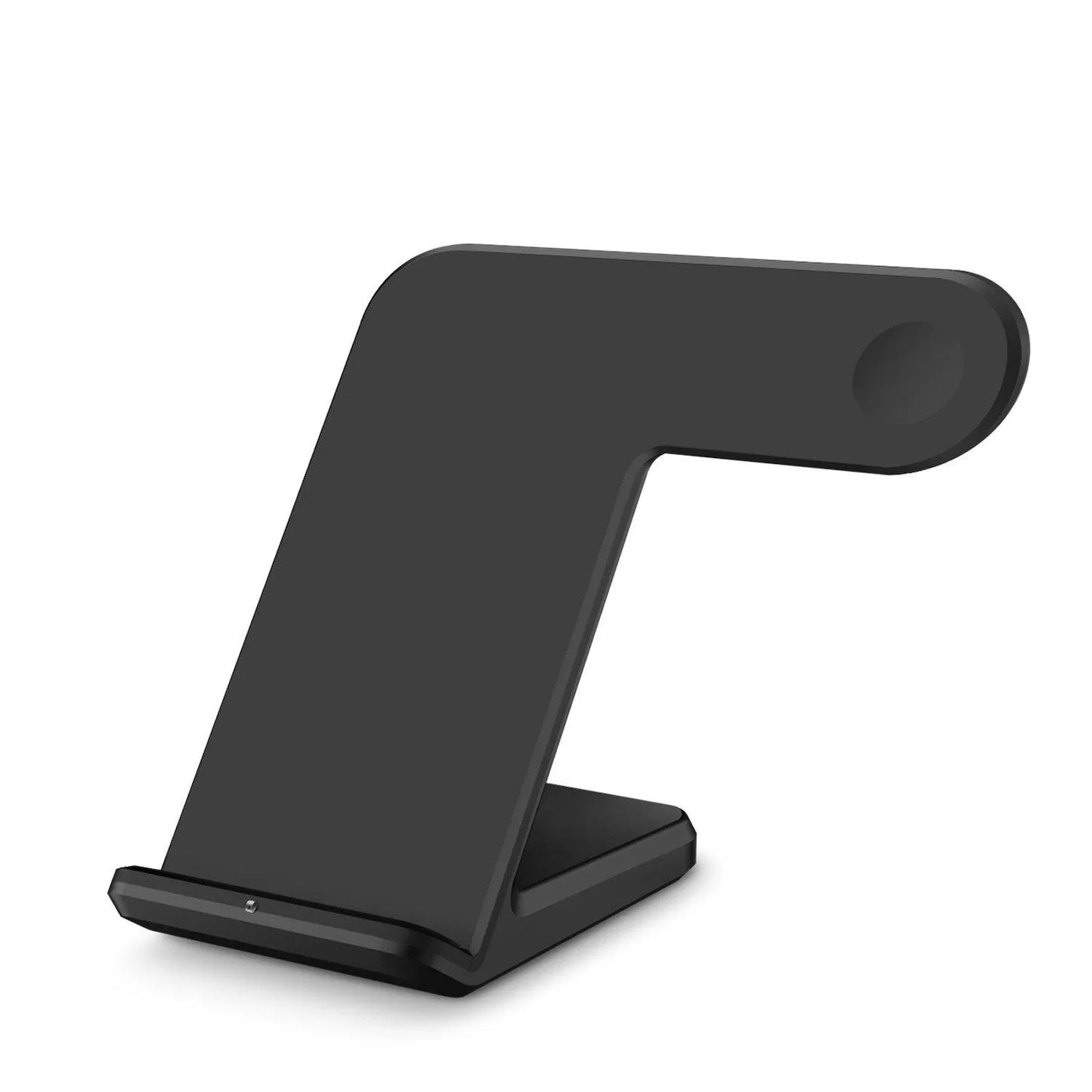 Black or white wireless charging pad for smartphones with 10W fast charging capability
