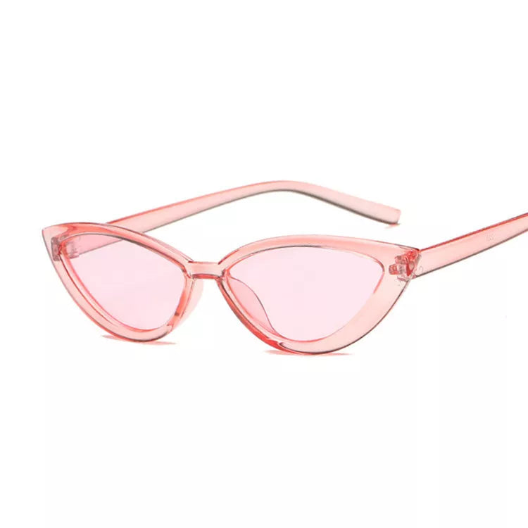 Cat eye sunglasses in various colors with UV protection and lightweight PC frame