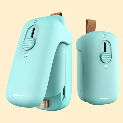 Mini hand pressure heat sealing machine measuring 10cm with magnetic base for plastic bag food preservation