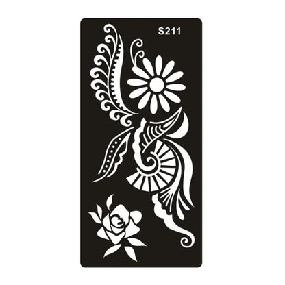 Geometric hollow design temporary tattoo sticker in Southeast Asian style on water transfer paper