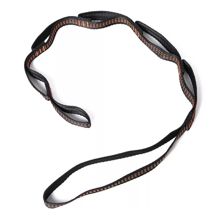 Durable polyester hammock straps with six adjustable loops, supporting up to 300kg