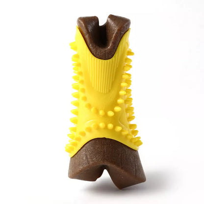 Pet Molar Rod Bite-resistant Toys in red, yellow, blue, and green for durable chewing fun