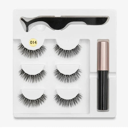 Magnetic false eyelashes for a voluminous, natural look without glue.