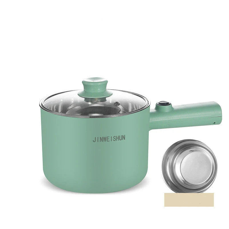 Versatile electric hot pot with stainless steel construction and non-stick interior for easy cooking and cleaning