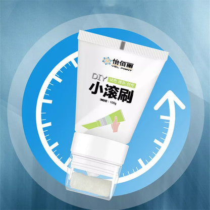 Rolling brush latex paint set for wall repair in seven colors with small roller brush