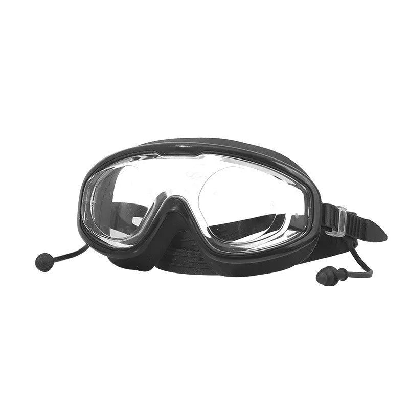 Large frame waterproof anti-fog HD swimming goggles for adults in multiple colors