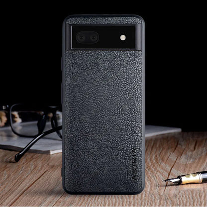 PU lychee skin phone case for Google Pixel 6, 6A and 6 Pro in black, brown, coffee or red