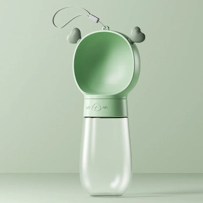 Go Out Water Cup portable dog drinking bottle with wide opening and twist-turn mechanism in cloud white colour
