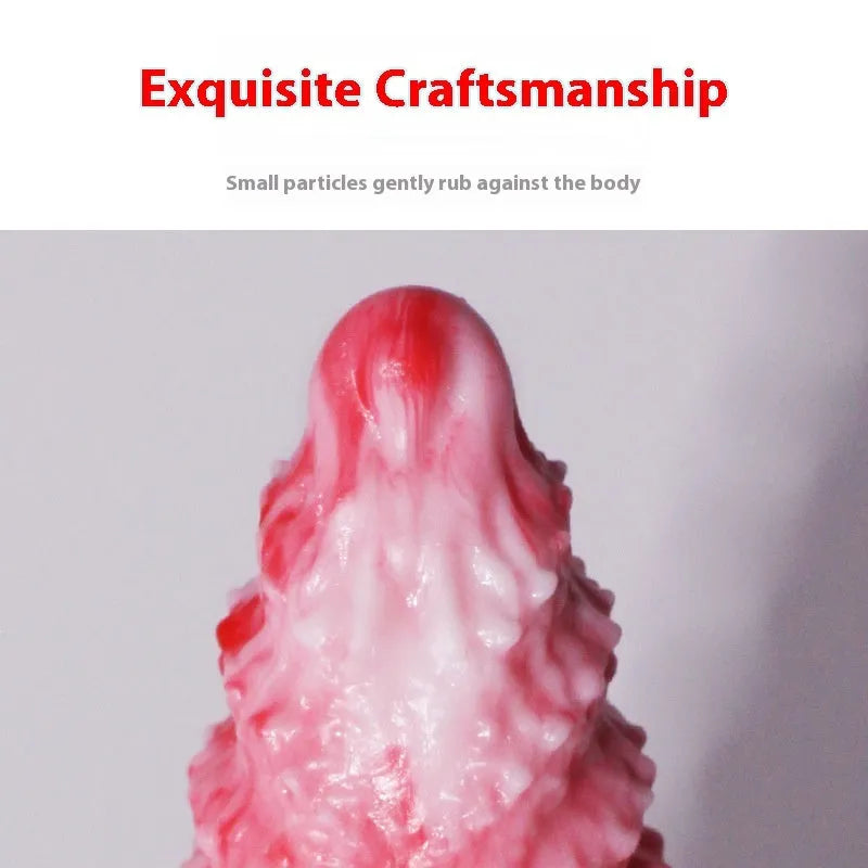 Pink platinum silicone women's masturbation device showing Berserker S and M size options