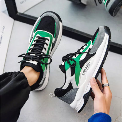 Men's Fleece Sports Casual Cotton Shoes in apricot, green, and beige