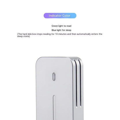 Aluminum external SSD enclosure measuring 5.2cm with USB-C port for 10Gbps transfers