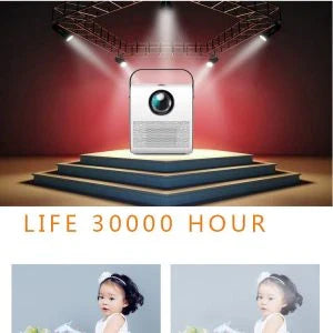 Compact 1080P HD Portable Projector with Bright 3,000-3,999 Lumens Display and Versatile Connectivity Options