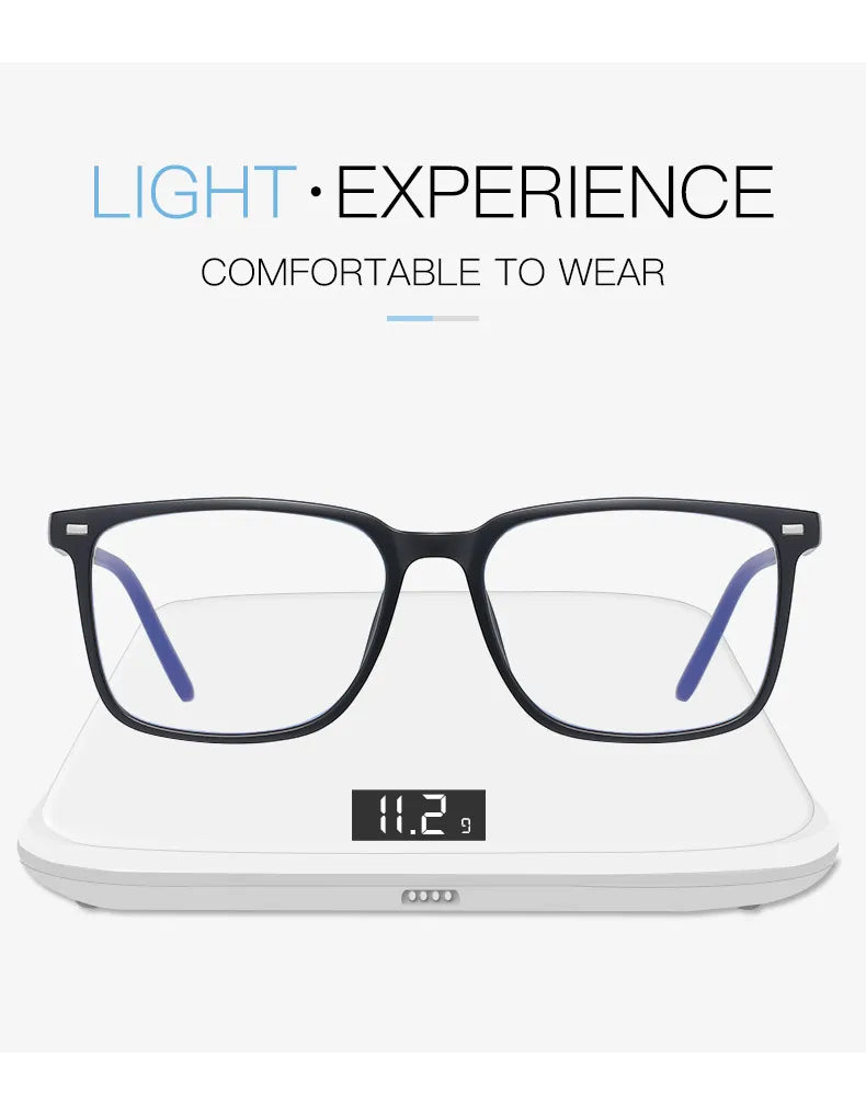 Stylish and comfortable blue light blocking glasses with durable TR90 nylon frames and premium lenses that filter out 90% of harmful blue light.
