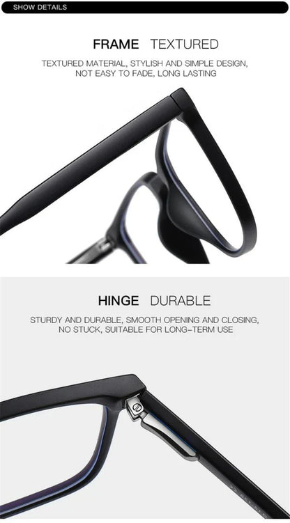 Stylish and comfortable blue light blocking glasses with durable TR90 nylon frames and premium lenses that filter out 90% of harmful blue light.