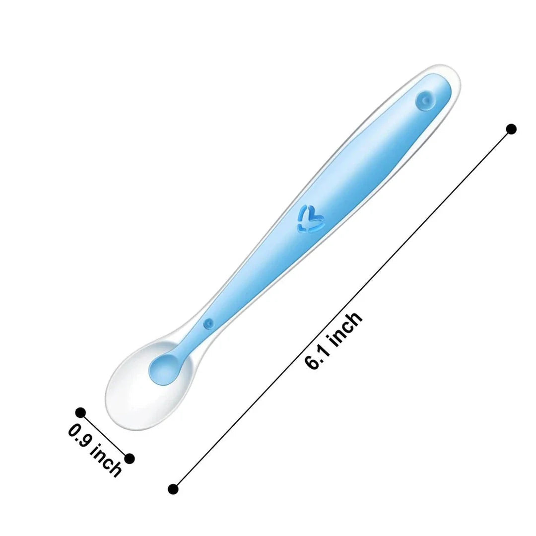 Baby Silicone Soft Spoon with Temperature Sensing Technology for Safe and Comfortable Feeding
