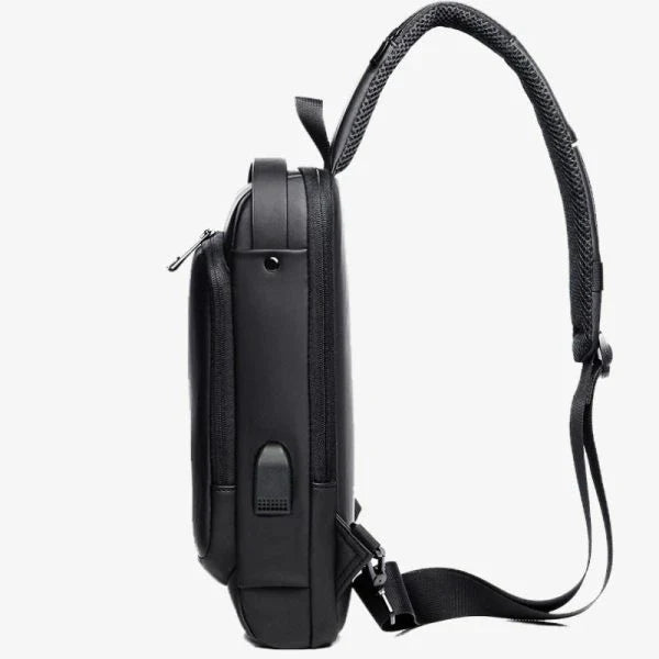 Anti-Theft Password Protected Crossbody Bag with USB Charging Port and Multiple Pockets for Secure Storage