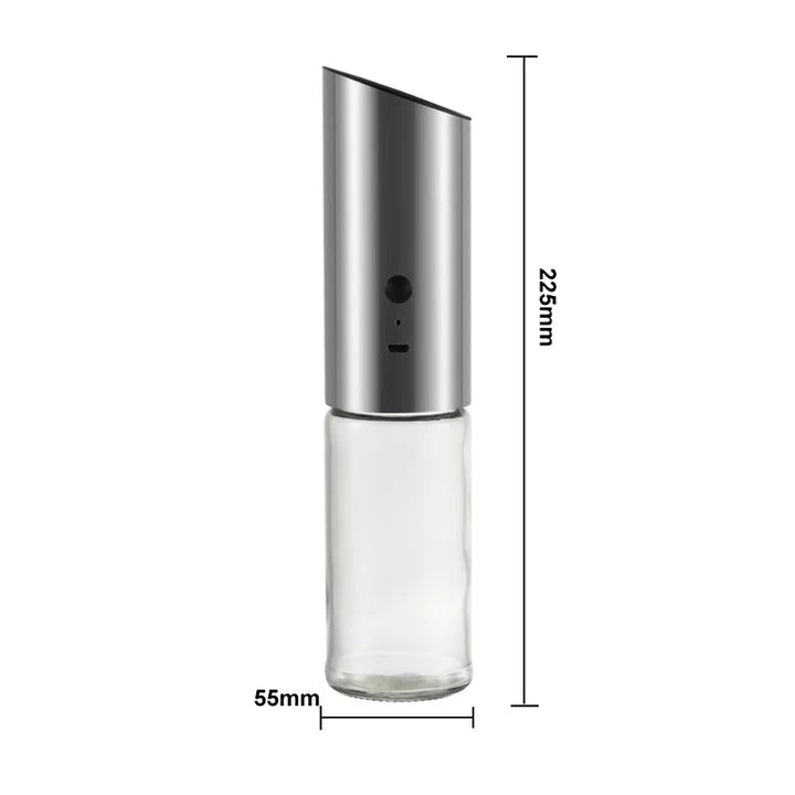 Trendha Electric Salt and Pepper Grinder with stainless steel body and LED light for precise seasoning