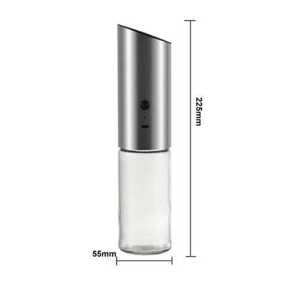 Trendha Electric Salt and Pepper Grinder with stainless steel body and LED light for precise seasoning