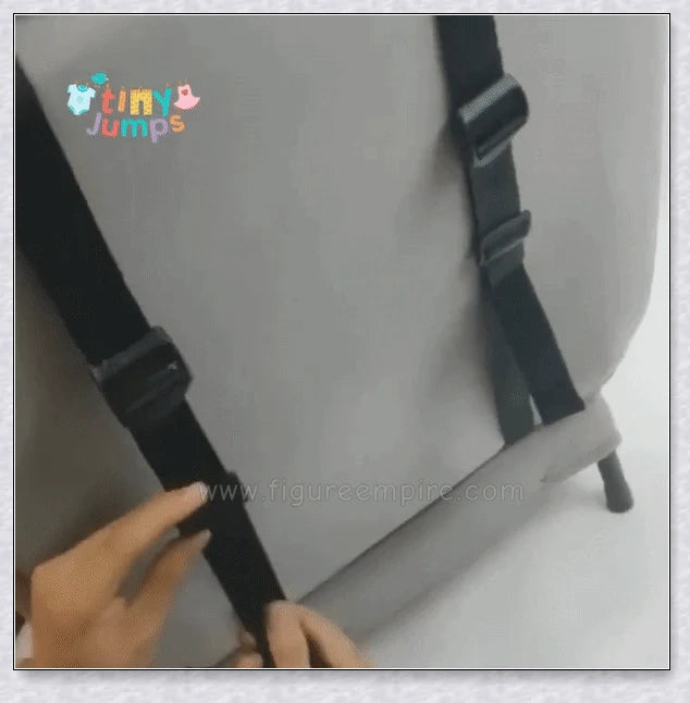 Portable booster seat for baby car travel with adjustable headrest and side impact protection