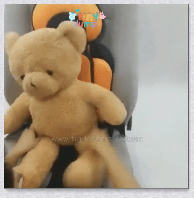 Portable booster seat for baby car travel with adjustable headrest and side impact protection