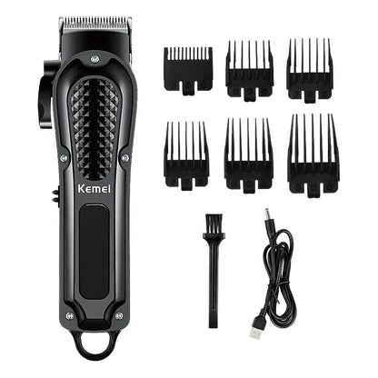 Rechargeable Cordless Beard Trimmer for Men with Stainless Steel Blade and Adjustable Taper Lever