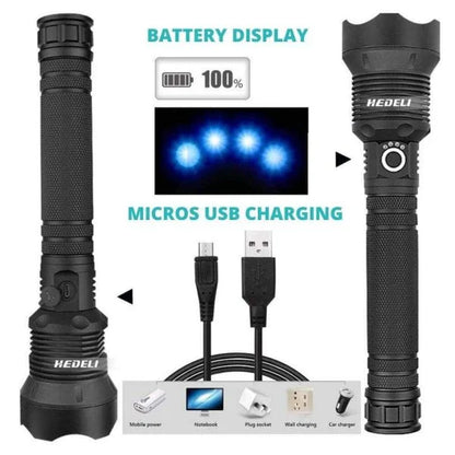 90,000 Lumens Xhp70.2 Flashlight - The World's Brightest Handheld Light Source for Outdoor Adventures