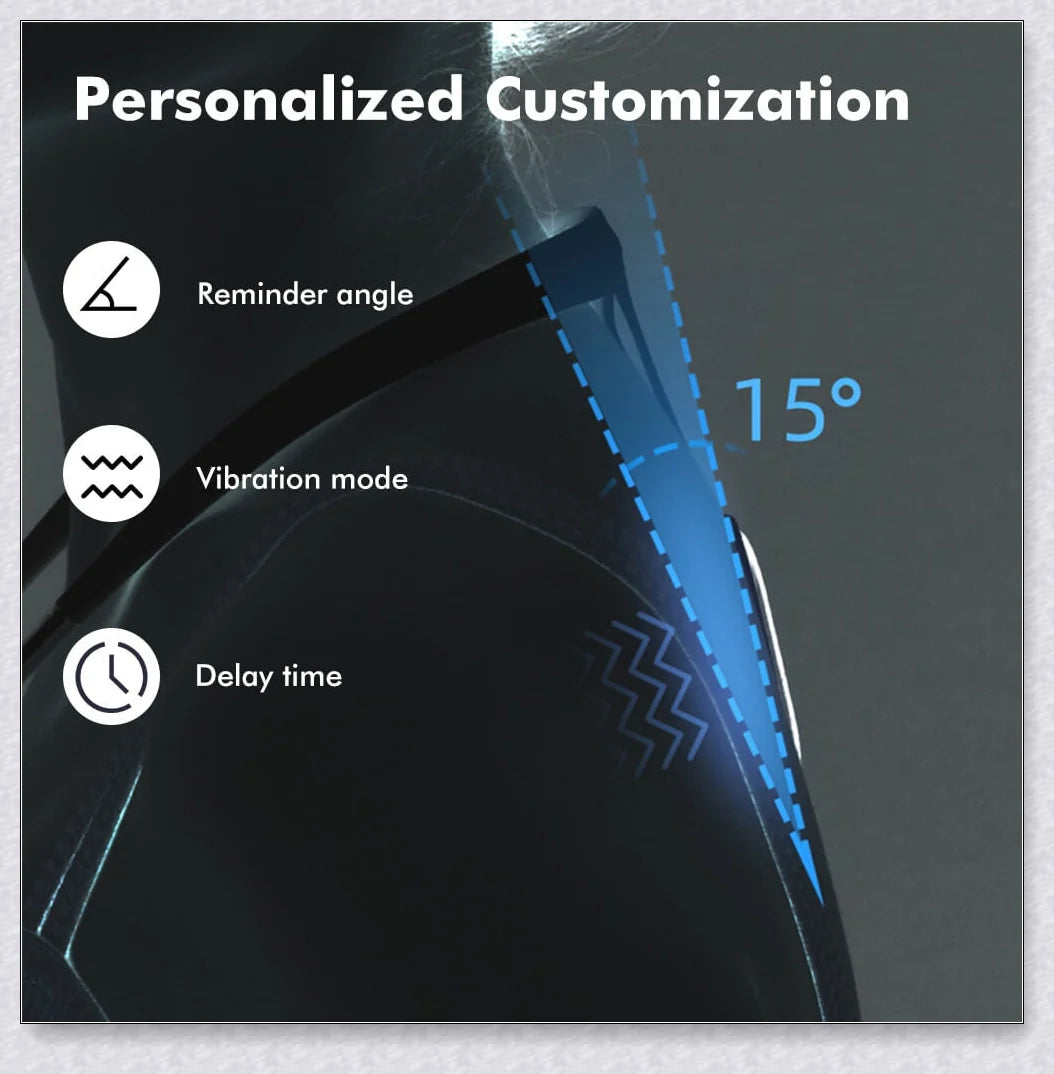 Invisible Smart Posture Corrector Mini - Ergonomic design, Bluetooth connectivity, and a training program to improve posture and relieve back pain