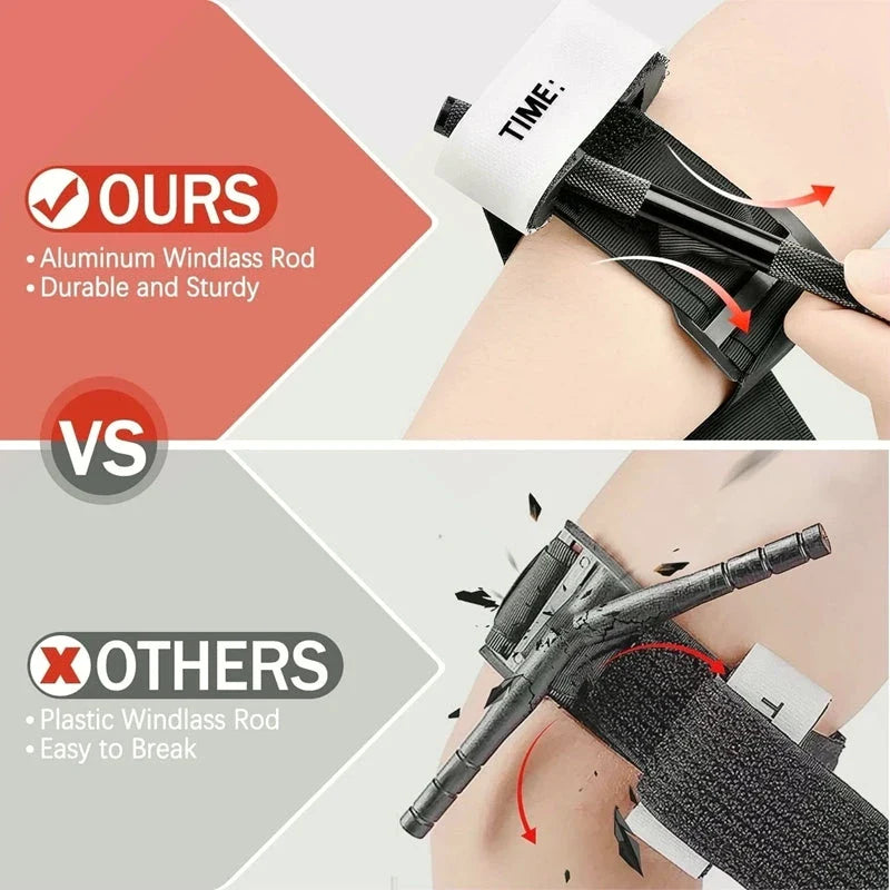 Enhanced Tactical Aluminum Tourniquet - Durable, Lightweight, and Designed for Reliable Emergency Bleeding Control