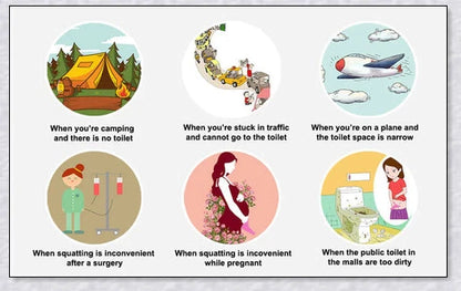 No-Squat Female Urinal (3 Pack) - A portable, reusable device for comfortable, hygienic urination on the go