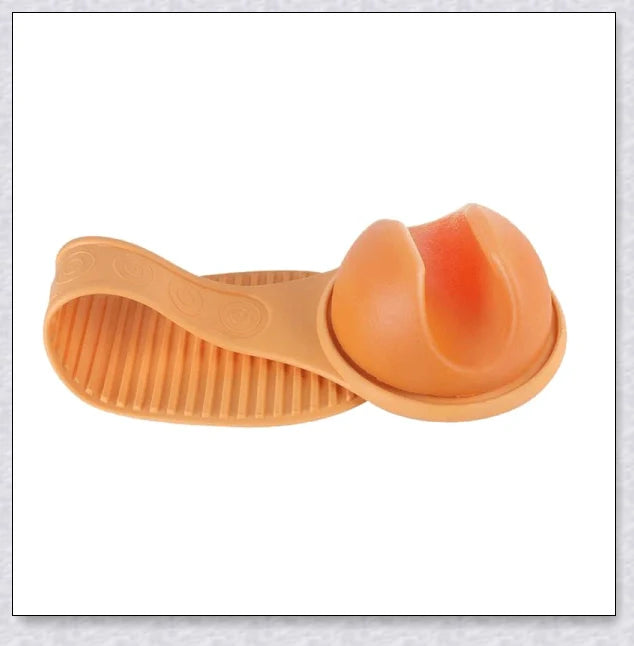 A yellow hands-free baby bottle holder that allows parents to multitask during feeding time