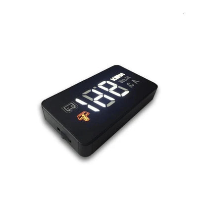 A heads-up display for cars that projects the vehicle's speed onto the windshield, allowing drivers to keep their eyes on the road.