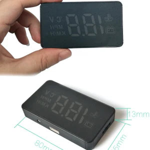 A heads-up display for cars that projects the vehicle's speed onto the windshield, allowing drivers to keep their eyes on the road.