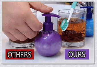 A tube of Intensive Stain Removal Whitening Toothpaste in Blueberry, Passion Fruit, and Blueberry + Passion Fruit flavors