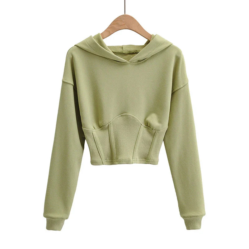 Stylish and comfortable European and American slim-fitting hooded sweater in various colors