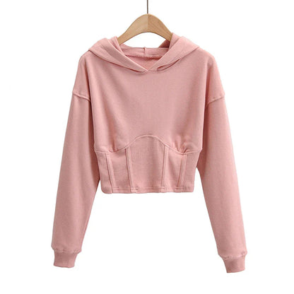 Stylish and comfortable European and American slim-fitting hooded sweater in various colors
