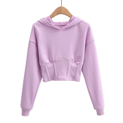 Stylish and comfortable European and American slim-fitting hooded sweater in various colors