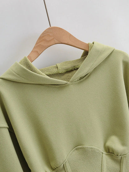 Stylish and comfortable European and American slim-fitting hooded sweater in various colors