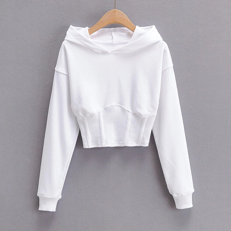 Stylish and comfortable European and American slim-fitting hooded sweater in various colors