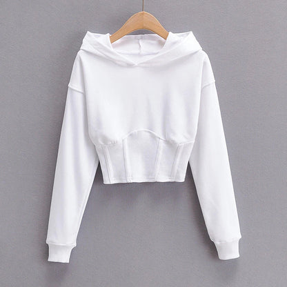 Stylish and comfortable European and American slim-fitting hooded sweater in various colors