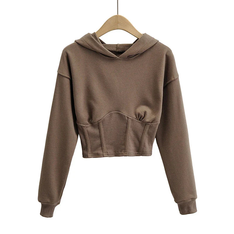 Stylish and comfortable European and American slim-fitting hooded sweater in various colors
