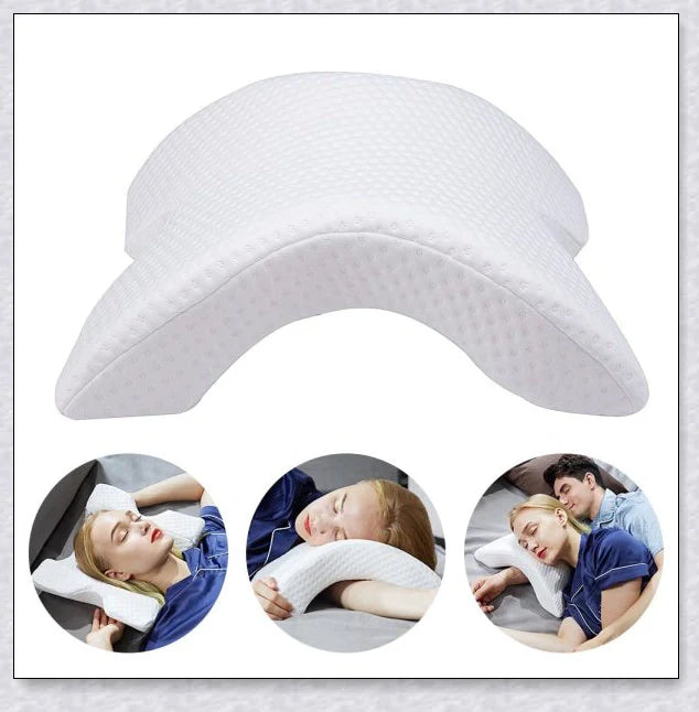 Memory foam arm pillow with ergonomic design for superior comfort and pressure relief during sleep, work, and cuddling